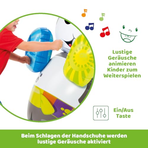 Chicco Panda Boxing Coach, Elektronische aufblasbare Kinder Boxsack mit lustigen Klängen, Basis zu füllen mit Wasser, um es Immer im Gleichgewicht zu halten, Spiele für Kinder 2 Jahre - 5 Jahre