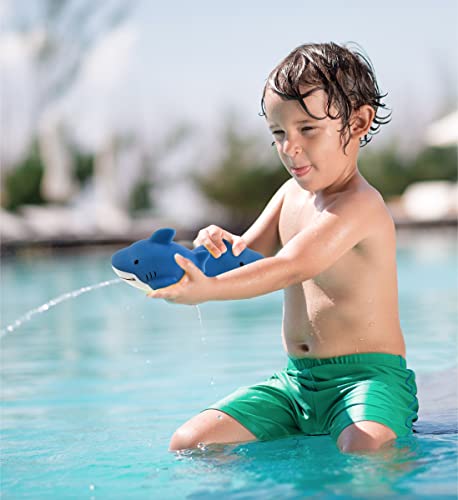 Dollibu Shark Bath Buddy Squirter – Floating Blue Shark Rubber Bath Toy, Fun Water Squirting Bathtime Play For Toddlers, Cute & Soft Sea Life Animal Toy For The Bathtub, Beach, & Pool For Girls & Boys #TOP6