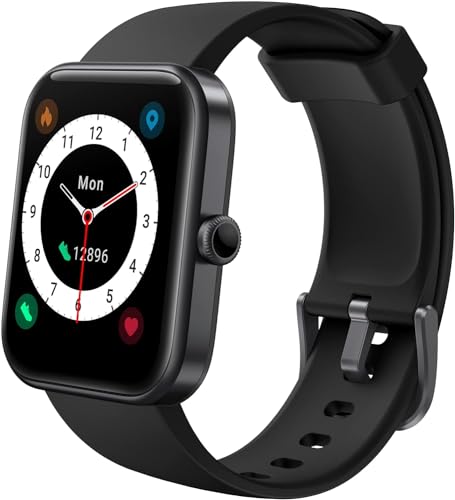 Holiday Smart Watches for Men Women,Built-in Alexa, Fitness Watch with Blood Oxygen/Heart Rate/Sleep Monitor, 100 Sport Modes, IP68 Waterproof Smart Watch for Android iOS Phones,Black