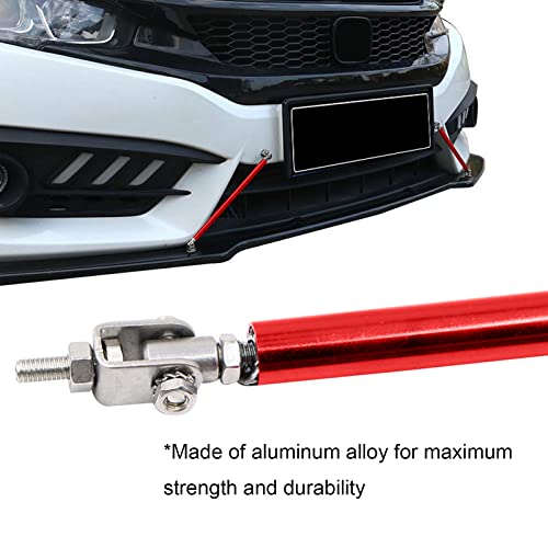 2Pcs Adjustable Front Bumper Lip Splitter Strut Rod Tie Support Bars Replacement Fit For Universal 7.87” (Red) #TOP2