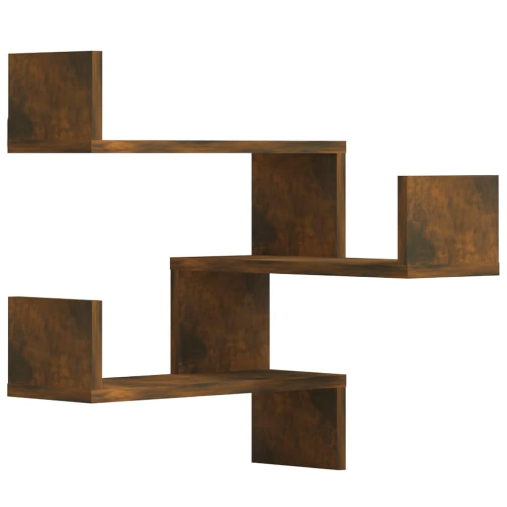 vidaXL Scaffale Parete Angolo Rovere Anticato 40x40x50cm Multistrato