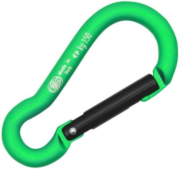 KONG Italy MINI PEAR Aluminum Carabiner, Lightweight Mini Carabiner Clip for Keychains, Gear Holders, and Outdoor Accessories, Compact Straight Gate Keychain Hook, Made in Italy