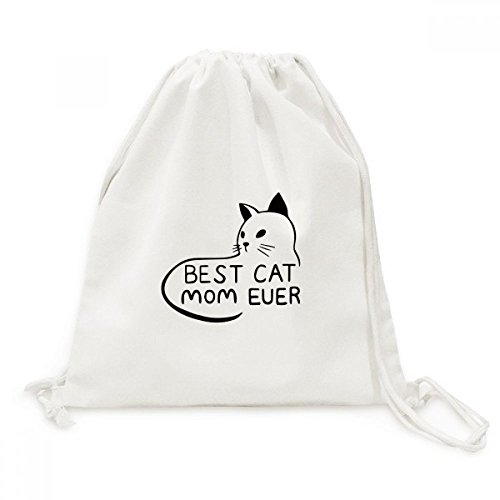 Sac de voyage en toile avec cordon Le Meilleur Chat Maman jamais