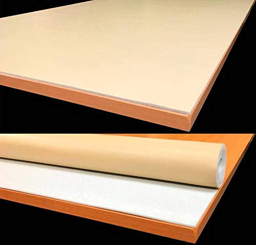 Beige Table Protector Heavy Duty Heat Resistant Executive Table Felt by Prestige Tablecloths (100cmx100cm)