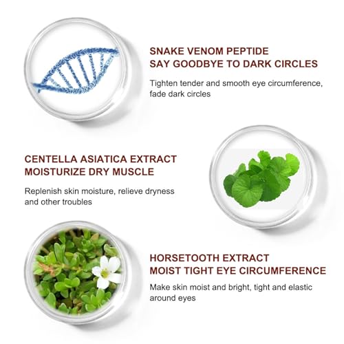 Snake Venom Eye Cream - Anti Wrinkle Eye Cream For Puffiness + Wrinkles, Brightening Under Eye Cream, Diminishing Deep Wrinkles Dark Circle Eye Cream, Eye Bag Treatment For Men And Women, 30g - Image 3