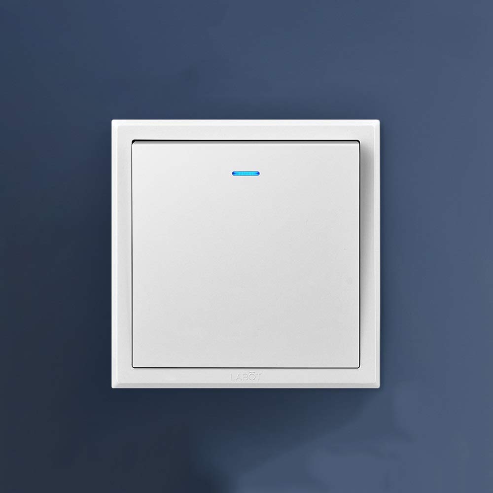 Interruptor de pared,Interruptor basculante, Interruptor basculante de 10 A, interruptor de llave grande con luz indicadora fluorescente (color: panel en blanco) (color: panel en blanco) ( Color : 1 G