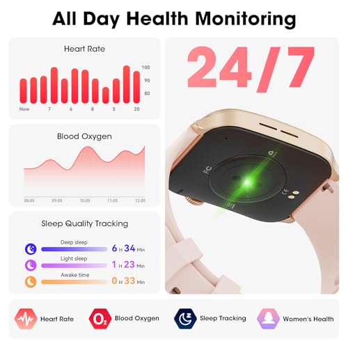 Image of Smart Watches for Men Women, 1.91 inch HD Curve Screen Smartwatch (Answer /Make Call), Activity Fitness Tracker with Heart Rate Sleep Monitor Pedometer, 100+ Sport Modes, Smart Watch for Android iPhone