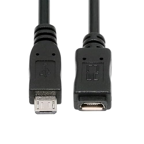 Miniatura 9 de xiwai Micro USB 2.0 hembra a macho 5Pin opuesto en forma de U hacia atrás tipo ángulo cable de extensión de datos para teléfono portátil 0.3M