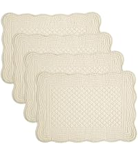 HOMBYS Quilted Placemats Set of 4 for Kitchen Table - OEKO-TEX STANDARD 100
| Hombys Washable Rectangular Placemats 100 41dFSj8tL9L. AC SR200,225