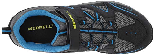 Merrell Boys' Trail Chaser Hiking Sneaker, Black/Blue, 2 Big Kid #TOP4