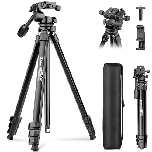 66" Travel Tripod for Camera, Aluminum Compact Tripod - Lowest price - image 1