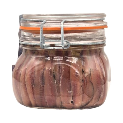 Filetti di Acciughe - Alici di Sicilia | Sott'olio | Lavorati a Mano | Vaso da 580g