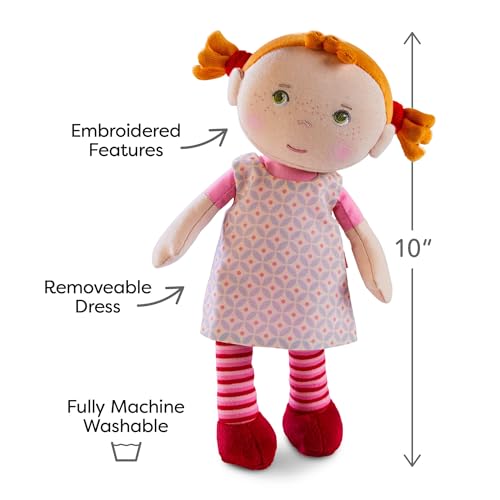 HABA Snug-up Roya – Soft Baby Doll with Red Hair & Embroidered Face, Washable First Baby Doll - Image 4