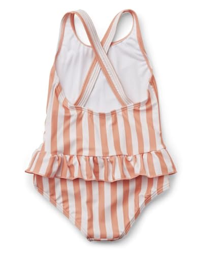 Image of Toddler Girls One Piece Swimsuits Crossback Backless Bathing Suit Whale Dolphin Shark Swimwear with Ruffle Butt UPF50+