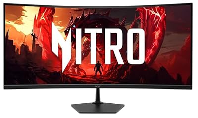 Acer Nitro 34in WQHD 3440x1440 Curved 120Hz Office Monitor EDA340CUR J0biip