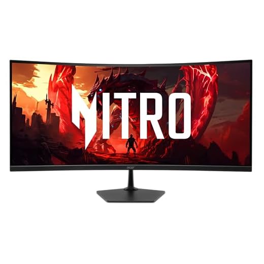 acer Nitro 34” 1500R 21:9 Curved Zero-Frame QHD 3440 x 1440 IPS Gaming Monitor | AMD FreeSync Premium | Up to 120Hz Refresh | 1ms VRB | 1 x Display Port 1.4 & 2 x HDMI 2.1 Ports | EDA340CUR J0biip
