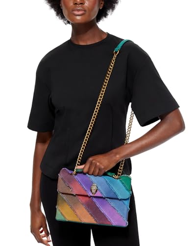 Kurt Geiger London Kensington Rainbow Denim Crossbody Bag