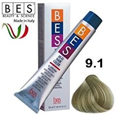 BES HI FI COLOR WITH VEGETABLES LIPOSOMES 3.5 OZ 100 ML / 9.1 VERY LIGHT ASH BLOND
