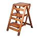 FCXBQ Klappbarer Leiterhocker aus Holz Multifunktionaler Home Step Hocker Treppenstuhl Kitchen Step Indoor Display Regalständer