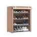 Zcm Zapatero Cubierta de Tela de Zapatero Ahorro de Espacio pequeño Zapato del Organizador del gabinete de Habitaciones Acabado de Muebles Simple Ensamble Estanterías de Calzado de Almacenamiento
