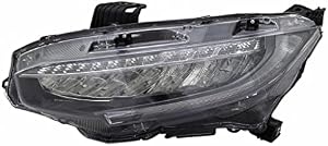For Honda Civic 2019 Headlight Assembly Driver Side | SI/Touring Model | LED | For HO2502195 | 33150-TBA-A22