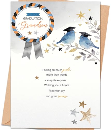 uugtcard Grandson Graduation Card, Graduation Gift for Grandson