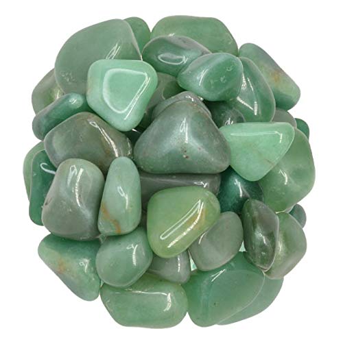 Digging Dolls: 5 lbs of Medium Green Aventurine A Grade Stones from Brazil - Tumbled Rocks Crystals Perfect for Art, Crafts, Reiki, Wicca and Wire Wrapping!