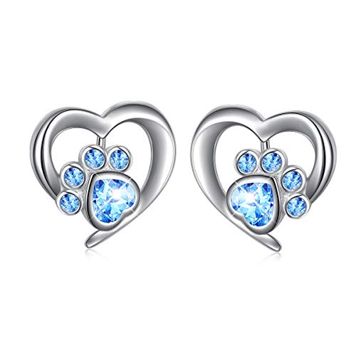 Boucles d'oreilles patte de chat argent 925 femme clous d'oreilles mignon