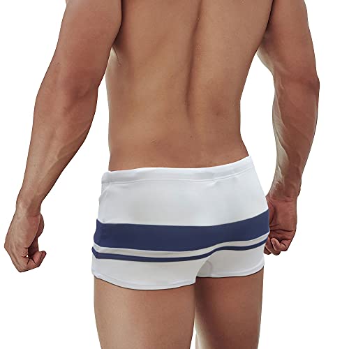 UXH Sexy Swimming Trunks Men's Boxer Swim Shorts Strips Surfing Bathing3