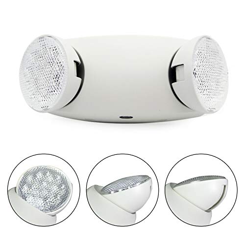 Ostek Led Emergency Exit Lighting Fixtures With Two Heads, Us Standard Adjustable Integrated Led Emergency Light With Battery Backup, Ul 924 Qualified (1) #TOP3