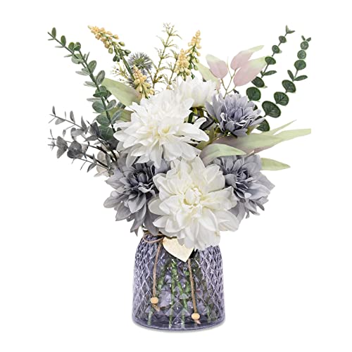 Flores Artificiales Decoracion - Plantas Artificales con Jarrón d...