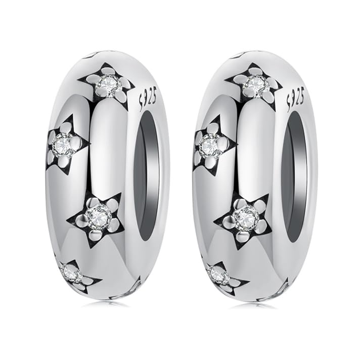 Chaîne de sécurité en argent avec clip pour éviter la perte des charms de bracelet