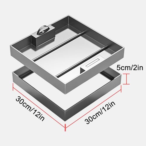 Couvercle de tombe invisible en acier inoxydable 304 durable 30x30 cm