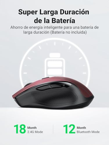 Sans Fil De Précision Usb 2 4 Ghz Bluetooth 5.0 Optique 4 000 Dpi - vue 8