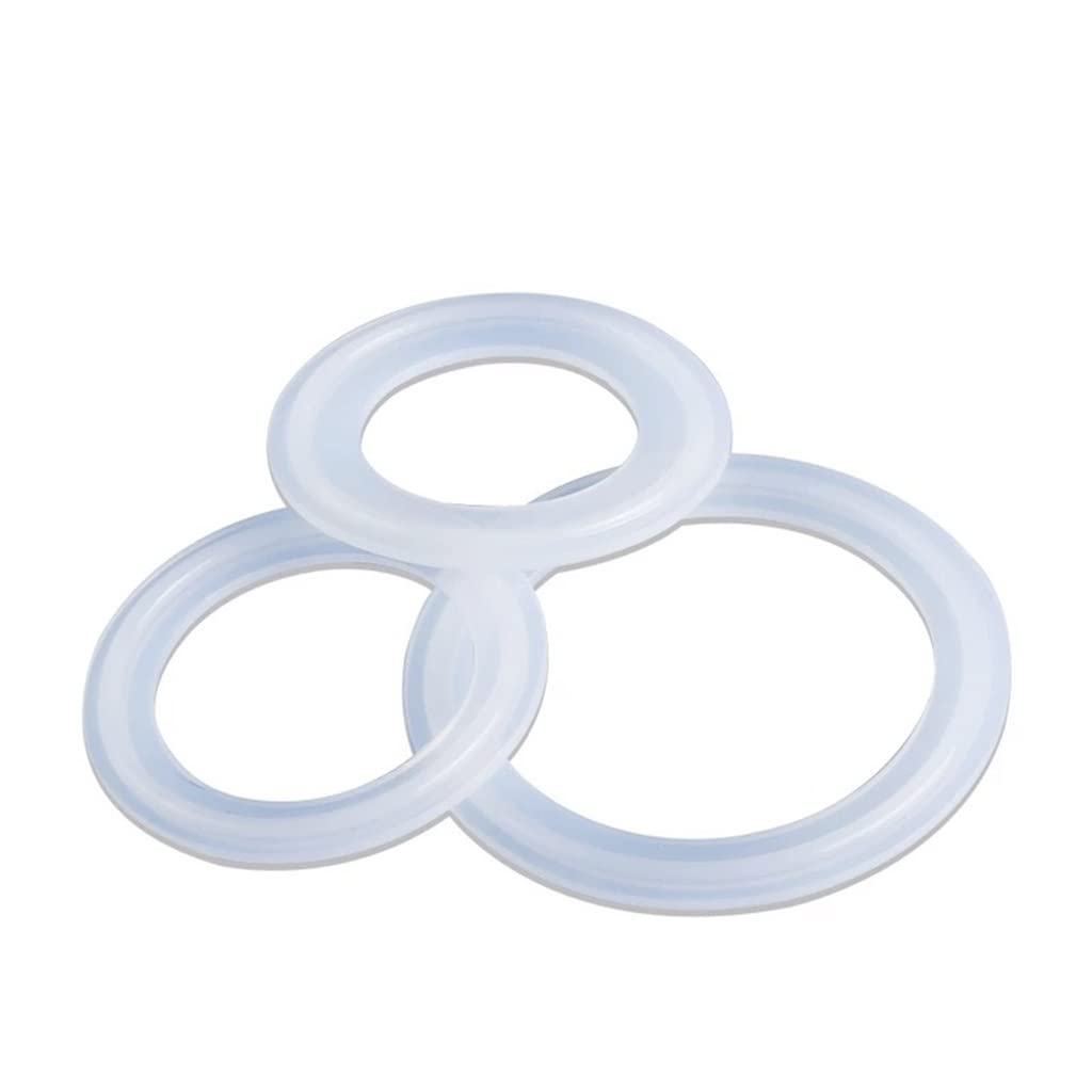DZNDM0EVT Silicone Sealing Ring, 10pcs Sanitary Tri Clamp Ferrule Silicone Gasket Ring Washer For Homebrew Dairy 19-273mm