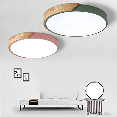 Plafond luminaire led bois télécommandable avec intensité variable pour chambre