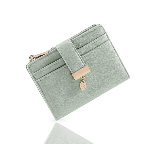 Pomelo Best Portefeuille Femme Cuir Porte Monnaie avec Fermeture éclair Poche à Monnaie, Compartiments Cartes à Bouton Pression – Petit Portefeuille Femme...
