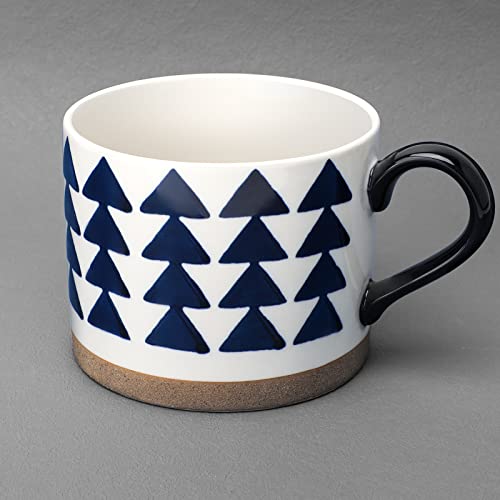 Sxdgs Ceramic Coffee Mugs, Hand Painted Coffee Cups With Handles, Glazed Stoneware Mugs For Tea, 15 Oz Hot Or Cold Drinks,Thanksgiving, Christmas，Best Gifts For Birthday (Blue Forest) #TOP8