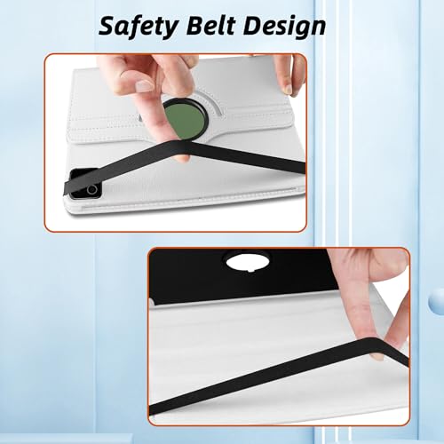 Image of TGK 360 Degree Rotating Flip Cover Case for Xiaomi Mi Pad 8 /8 Pro /Mi Pad 7 /7 Pro 11.2 inch Tablet (White)