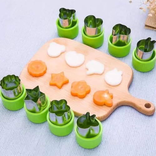 Molde Cortador Frutas Massas Biscoitos 9 Peças Divertido