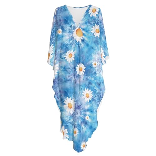 Vestido de verano tipo caftán largo de playa con caída ligera de mujer 5