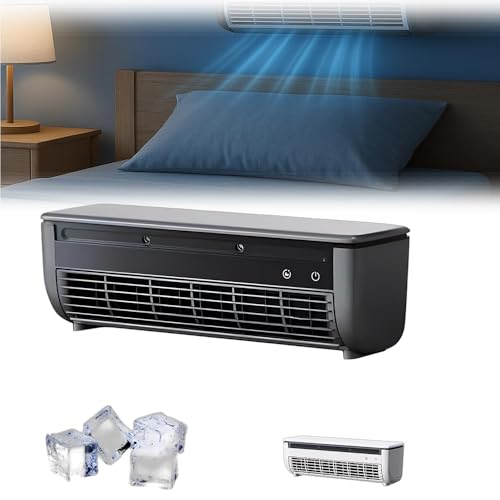 Unidad de aire acondicionado inalámbrica montada en la pared, ventilador de refrigeración portátil para cocina, dormitorio, caravana, camping y oficina, no requiere taladrar