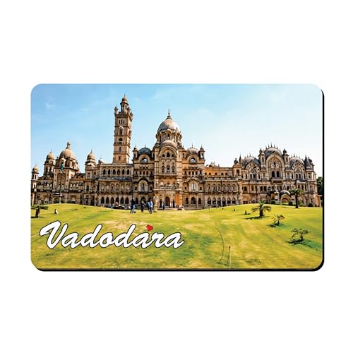 Image of Elegant Fridge Magnet with Themes |Rectangular Size Refrigerator Magnet with Magnetic Rubber Back | Pack of 1, 8.6cm X 5.4cm (Vadodara)