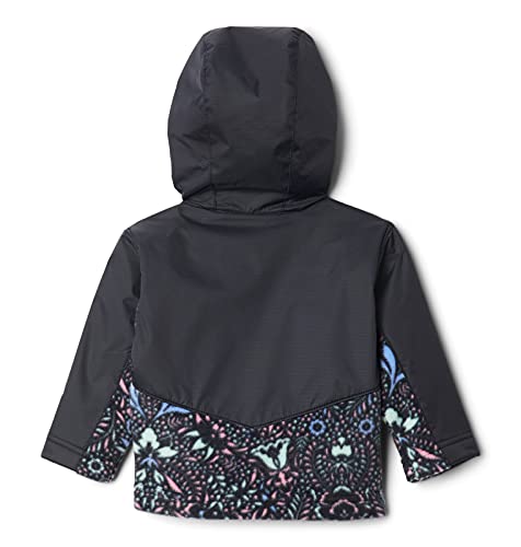Columbia Baby Steens Mt Overlay Hoodie, Black Bloom Dot Print/Black, 3/6 #TOP4