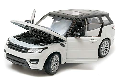 Land Rover Range Rover Sport, Weiss/Schwarz, Modellauto, Fertigmodell, Welly 1:24