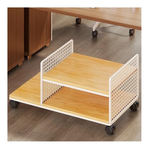 Soporte para torre de computadora CPU con ruedas de bloqueo, estante para impresora, estante multifuncional de almacenamiento rodante para escritorio (Negro) miniatura 5