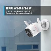 Tapo TP-Link C310 Überwachungskamera Außen, WLAN IP Kamera, 3MP Hochauflösung, 30m Nachtsicht, Bewegungserkennung, IP66 wasserdicht,Alarmmeldung, Zwei Wege Audio,unterstützt Alexa & Google Assistant – Ansicht 2