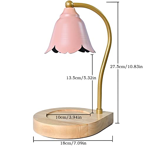 Ppzhavg Candle Warmer Lamp - Candle Warmer Compatible With Large Jar With 2 Bulbs Candle Warmer Lamps Yankee Candle Jars, Round Pink #TOP1