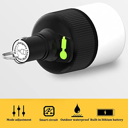 Lampe de camping LED rechargeable USB puissante avec crochet