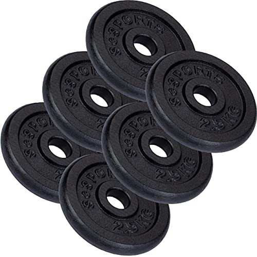 ScSPORTS® Hantelscheiben - Einzeln/Set, Ø 30/31 mm, Gusseisen,...